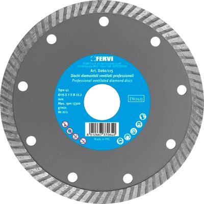 Fervi D060/230 - Disco de diamante - Duradero, corta hormigón, mármol, azulejos Fervi D060/230 - Disco de diamante - Duradero, corta hormigón, mármol, azulejos