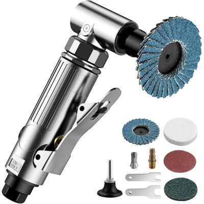 OEM Amoladora Angular Neumática De 1/4" – 20.000 Rpm, 4 Discos Incluidos + Mandriles De 3 Mm Y 6 Mm Para Amolar, Pulir Y Preparar Soldaduras. OEM Amoladora Angular Neumática De 1/4" – 20.000 Rpm, 4 Discos Incluidos + Mandriles De 3 Mm Y 6 Mm Para Amolar, Pulir Y Preparar Soldaduras.
