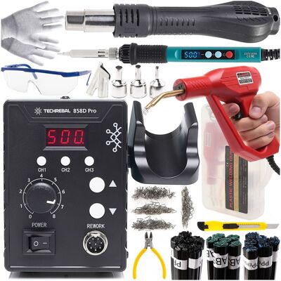OEM Estación De Soldadura Techrebal 858d + Grapadora H50 + Boquilla De Conexión + 3 Estaño OEM Estación De Soldadura Techrebal 858d + Grapadora H50 + Boquilla De Conexión + 3 Estaño