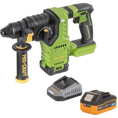 Martillo Perforador A Batería Procraft Pha30bb 20 V 2,8 J Sds Plus Brushless + 1 Batería 4,0 Ah + Cargador Martillo Perforador A Batería Procraft Pha30bb 20 V 2,8 J Sds Plus Brushless + 1 Batería 4,0 Ah + Cargador