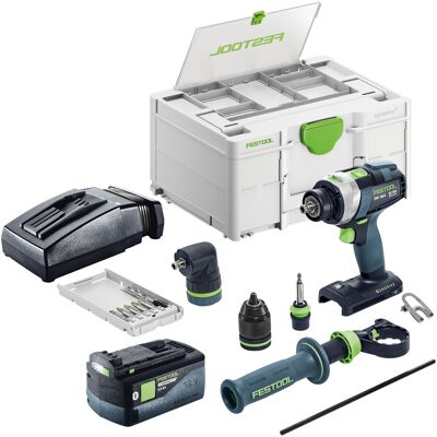 Juego Básico Festool Tpc 18/4: Taladro Atornillador A Batería De 18 V, 75 Nm, Sin Escobillas + 1 Batería De 5,0 Ah + Cargador + Systainer Juego Básico Festool Tpc 18/4: Taladro Atornillador A Batería De 18 V, 75 Nm, Sin Escobillas + 1 Batería De 5,0 Ah + Cargador + Systainer