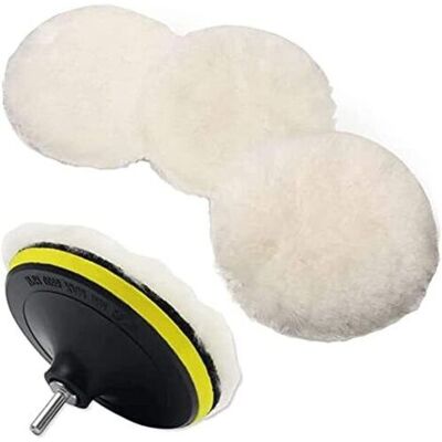 YMYNY Almohadillas De Pulido De Lana De 6 Pulgadas, Rueda De Pulido Para Accesorios De Pulidora De Brocas Con Adaptador De Broca M14 YMYNY Almohadillas De Pulido De Lana De 6 Pulgadas, Rueda De Pulido Para Accesorios De Pulidora De Brocas Con Adaptador De Broca M14
