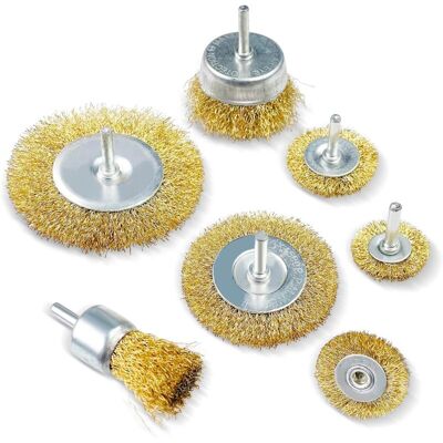 DPZO Juego De 7 Cepillos Metálicos, Cepillo Para Taladro Con Vástago De 6 Mm, Amoladora Para Limpieza De Destornilladores/taladros, Madera Y Metal Para Eliminar Óxido/corrosión/pintura. DPZO Juego De 7 Cepillos Metálicos, Cepillo Para Taladro Con Vástago De 6 Mm, Amoladora Para Limpieza De Destornilladores/taladros, Madera Y Metal Para Eliminar Óxido/corrosión/pintura.