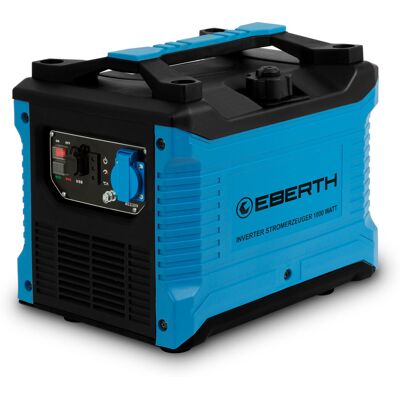 Eberth - Generador Electrico Gasolina Inverter De 1000 Vatios, Grupo Electrogeno Con Motor De Gasolina De 2 Cv, 4 Tiempos, Generador Electrico Con 1x 230v, 2x Usb, Tecnología Inverter Para Una Potencia Eberth - Generador Electrico Gasolina Inverter De 1000 Vatios, Grupo Electrogeno Con Motor De Gasolina De 2 Cv, 4 Tiempos, Generador Electrico Con 1x 230v, 2x Usb, Tecnología Inverter Para Una Potencia