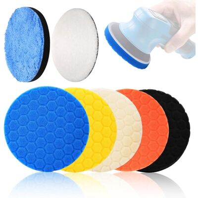 FOCTRO Juego De 7 Almohadillas De Pulido De 150 Mm, Kit De Pulido Para Automóviles, Almohadilla Hexagonal, Disco De Lana, Para Pulir, Lijar Y Encerar Automóviles. FOCTRO Juego De 7 Almohadillas De Pulido De 150 Mm, Kit De Pulido Para Automóviles, Almohadilla Hexagonal, Disco De Lana, Para Pulir, Lijar Y Encerar Automóviles.