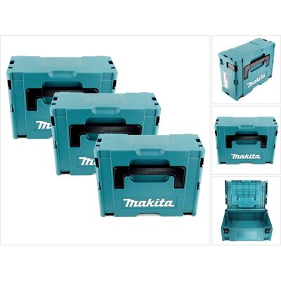Makita - Makpac 2 - Juego De Herramientas De Plástico De 3 Piezas. - Sin Inserto Makita - Makpac 2 - Juego De Herramientas De Plástico De 3 Piezas. - Sin Inserto