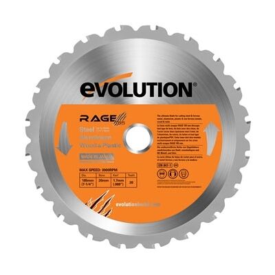 Disco de sierra multifunción Evolution Power Tools - 185mm Disco de sierra multifunción Evolution Power Tools - 185mm