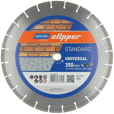 Disco de diamante Symantec Clipper - Universal 350x25,4/20 mm - Herramienta de corte Disco de diamante Symantec Clipper - Universal 350x25,4/20 mm - Herramienta de corte
