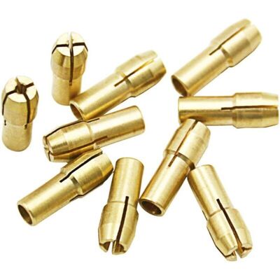 OEM 10 Pinzas De Latón Para Portabrocas De 0,5-3,2 Mm, Accesorios Para Herramientas Rotativas Dremel, Vástago De 4,3 Mm - Crezuo OEM 10 Pinzas De Latón Para Portabrocas De 0,5-3,2 Mm, Accesorios Para Herramientas Rotativas Dremel, Vástago De 4,3 Mm - Crezuo