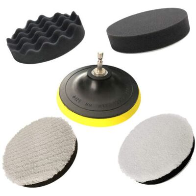 FOCTRO Kit Para Pulir Con Esponjas, Pads De Pulido Con Adaptador Para Taladros, 125 Mm / 5 Pulgadas, Disco Pulidor, Almohadillas De Pulido Y Encerado Específicas Para Automóviles Para Auto, Máquina Pulidora FOCTRO Kit Para Pulir Con Esponjas, Pads De Pulido Con Adaptador Para Taladros, 125 Mm / 5 Pulgadas, Disco Pulidor, Almohadillas De Pulido Y Encerado Específicas Para Automóviles Para Auto, Máquina Pulidora