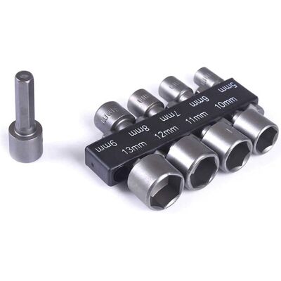 OEM Juego De 9 Piezas De Brocas De 5-13 Mm, Juego De Vasos Para Brocas De Vástago Hexagonal De 1/4 De Pulgada, Destornilladores Eléctricos Y Taladros, Destornilladores Inalámbricos - Crezuo OEM Juego De 9 Piezas De Brocas De 5-13 Mm, Juego De Vasos Para Brocas De Vástago Hexagonal De 1/4 De Pulgada, Destornilladores Eléctricos Y Taladros, Destornilladores Inalámbricos - Crezuo