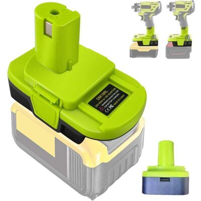 OEM Adaptador De Batería Dm18rl Para Baterías De Iones De Litio Dewalt De 20 V A Baterías Milwaukee De 18 V, Compatible Con Herramientas Eléctricas Ryobi De 18 V, Convertidor Con Puerto Usb -crezuo OEM Adaptador De Batería Dm18rl Para Baterías De Iones De Litio Dewalt De 20 V A Baterías Milwaukee De 18 V, Compatible Con Herramientas Eléctricas Ryobi De 18 V, Convertidor Con Puerto Usb -crezuo
