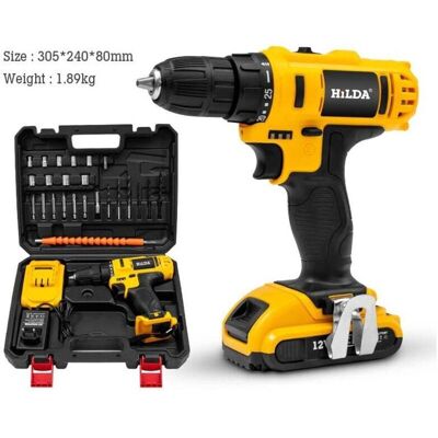 DPZO Destornillador Inalámbrico De 21 V, 2 Velocidades, Taladro A Batería, 24 Accesorios Incluidos. DPZO Destornillador Inalámbrico De 21 V, 2 Velocidades, Taladro A Batería, 24 Accesorios Incluidos.