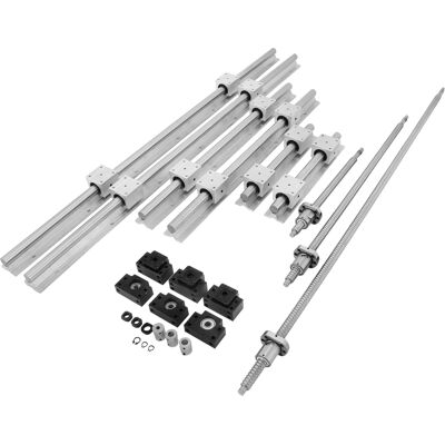 Riel Lineal Sbr20 + 3 Husillos De Bolas Rm1605-350/650/1,050mm + Bk/bf 12 Kit Cnc, Carril Guía Lineal En Miniatura Para Fresadora Cnc / Amoladora Cnc / Impresión De Máquinas Industriales - Vevor Riel Lineal Sbr20 + 3 Husillos De Bolas Rm1605-350/650/1,050mm + Bk/bf 12 Kit Cnc, Carril Guía Lineal En Miniatura Para Fresadora Cnc / Amoladora Cnc / Impresión De Máquinas Industriales - Vevor