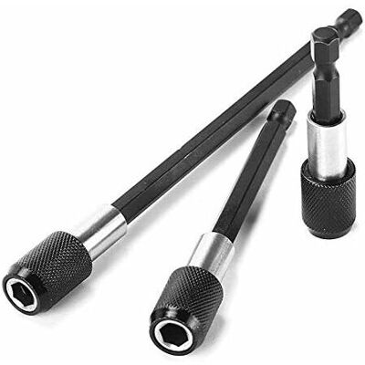 DPZO Juego De 3 Piezas De Varillas De Extensión Magnéticas, Puntas De Destornillador Para Taladro Eléctrico, Varilla De Cambio Rápido Para Puntas Hexagonales De 1/4", Soporte Para Puntas De Destornillador, DPZO Juego De 3 Piezas De Varillas De Extensión Magnéticas, Puntas De Destornillador Para Taladro Eléctrico, Varilla De Cambio Rápido Para Puntas Hexagonales De 1/4", Soporte Para Puntas De Destornillador,