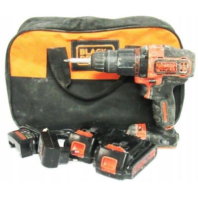 BLACK+DECKER Taladro Atornillador Black Decker Bcd700 Negro 18 40 Nm BLACK+DECKER Taladro Atornillador Black Decker Bcd700 Negro 18 40 Nm