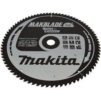 Makita - B-32574 Hoja De Sierra Circular Makblade+ Tct 355x30mm 80t Madera Makita - B-32574 Hoja De Sierra Circular Makblade+ Tct 355x30mm 80t Madera