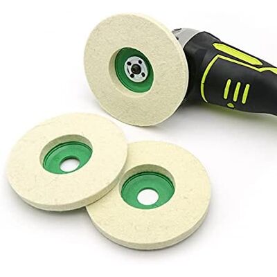 BRIDAY Juego De 3 Discos De Pulido De Fieltro De Lana De 90 Mm Para Amoladora Angular (verde) BRIDAY Juego De 3 Discos De Pulido De Fieltro De Lana De 90 Mm Para Amoladora Angular (verde)