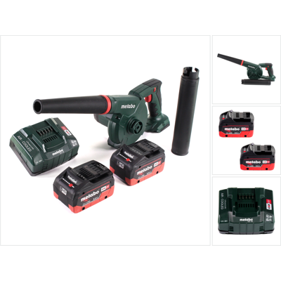 Soplador Sin Cable Metabo Ag 18 18 V + 2x Batería Lihd 8,0ah + Cargador Soplador Sin Cable Metabo Ag 18 18 V + 2x Batería Lihd 8,0ah + Cargador