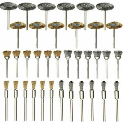 GOTRAYS Juego De 36 Cepillos De Alambre De Acero Inoable Para Taladro Y Herramientas Rotativas. GOTRAYS Juego De 36 Cepillos De Alambre De Acero Inoable Para Taladro Y Herramientas Rotativas.