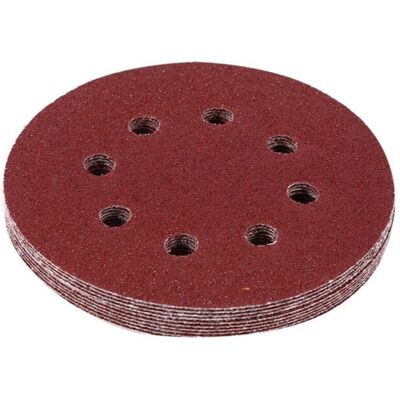 OEM Disco De Pulido De 125 Mm, Papel De Lija Rojo De 8 Agujeros (60) - Crezuo OEM Disco De Pulido De 125 Mm, Papel De Lija Rojo De 8 Agujeros (60) - Crezuo