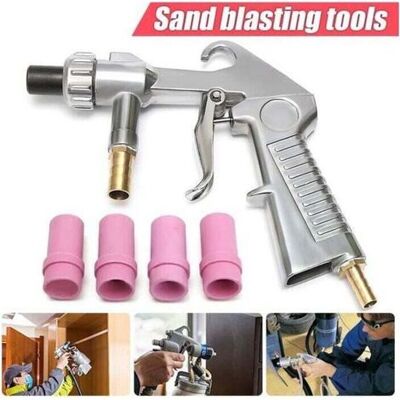 OEM Pistola De Chorro De Arena, Arenadora Neumática + 4 Boquillas Cerámicas De 4/5/6/7 Mm OEM Pistola De Chorro De Arena, Arenadora Neumática + 4 Boquillas Cerámicas De 4/5/6/7 Mm