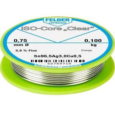 FELDER LÖTTECHNIK Hilo de soldar sin plomo SAC305 - 0.10 kg - 0.75 mm - Electrónica FELDER LÖTTECHNIK Hilo de soldar sin plomo SAC305 - 0.10 kg - 0.75 mm - Electrónica