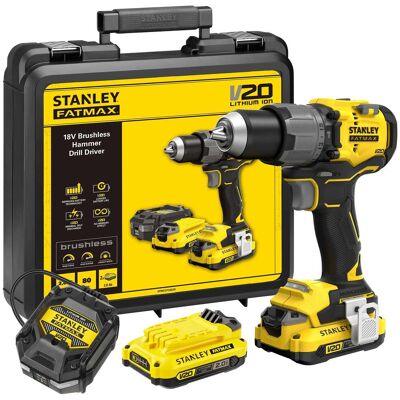 COCO Taladro De Impacto Inalámbrico Sin Escobillas Stanley Fatmax V20 18v 2x2.0ah Sfmcd726d2t COCO Taladro De Impacto Inalámbrico Sin Escobillas Stanley Fatmax V20 18v 2x2.0ah Sfmcd726d2t