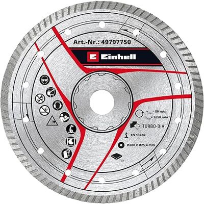 Disco Diamante Para Cerámica Ø200 X 25,4 Mm Einhell Disco Diamante Para Cerámica Ø200 X 25,4 Mm Einhell