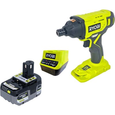 Atornillador De Impacto A Batería Ryobi R18id2-0, 18 V, 200 Nm, 1/4" + 1 Batería De 5,0 Ah + Cargador Atornillador De Impacto A Batería Ryobi R18id2-0, 18 V, 200 Nm, 1/4" + 1 Batería De 5,0 Ah + Cargador