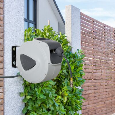 TORMATOR Carrete De Manguera De Aire Comprimido Automático De 15 M Conector De 1/4'' Bsp Con Soporte Para Pared Giratorio 180° Diámetro Interno 3/8'' (9,5x15 Mm) Gris TORMATOR Carrete De Manguera De Aire Comprimido Automático De 15 M Conector De 1/4'' Bsp Con Soporte Para Pared Giratorio 180° Diámetro Interno 3/8'' (9,5x15 Mm) Gris