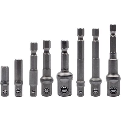 OEM Juego De 8 Adaptadores De Vaso, Adaptador Hexagonal De 1/4" A 1/4", 3/8", 1/2" Para Taladros Y Destornilladores Inalámbricos, Vasos Y Portapuntas - Crezuo OEM Juego De 8 Adaptadores De Vaso, Adaptador Hexagonal De 1/4" A 1/4", 3/8", 1/2" Para Taladros Y Destornilladores Inalámbricos, Vasos Y Portapuntas - Crezuo