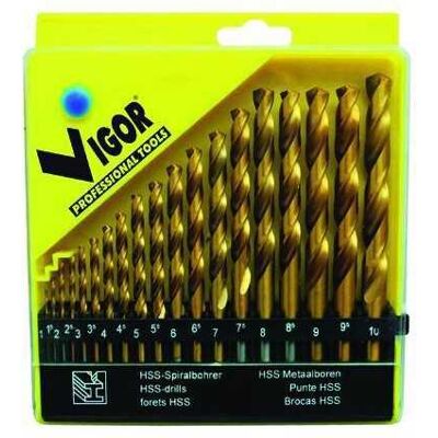 Serie Puntas Hss Vigor Titanium Pz. 19 Mm. 1-10 serie Puntas Hss Vigor Titanium Pz. 19 Mm. 1-10 Serie Puntas Hss Vigor Titanium Pz. 19 Mm. 1-10 serie Puntas Hss Vigor Titanium Pz. 19 Mm. 1-10