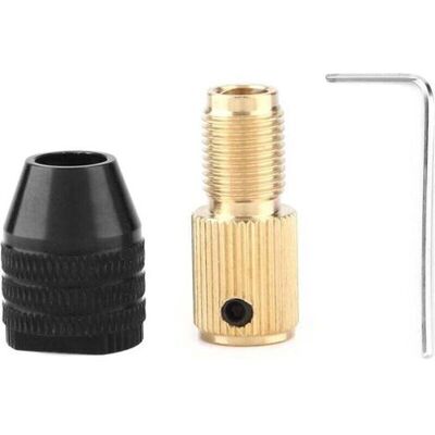 ENLENK Mini Mandril Autoajustable, Mini Mandril De Taladro Para Taladro Eléctrico Con Capacidad De Sujeción De 0,3 A 3,4 Mm (agujero De 3,17 Mm), Accesorio De Collarín Para Mini Taladro Eléctrico, Para Eje D ENLENK Mini Mandril Autoajustable, Mini Mandril De Taladro Para Taladro Eléctrico Con Capacidad De Sujeción De 0,3 A 3,4 Mm (agujero De 3,17 Mm), Accesorio De Collarín Para Mini Taladro Eléctrico, Para Eje D