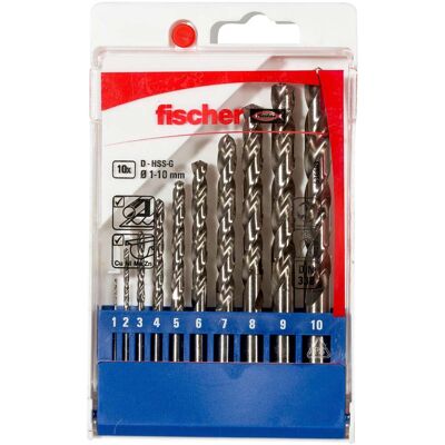 Fischer Juego Brocas Para Metal Hss-g 1 - 10 Mm 10 Piezas - 536603 Fischer Juego Brocas Para Metal Hss-g 1 - 10 Mm 10 Piezas - 536603
