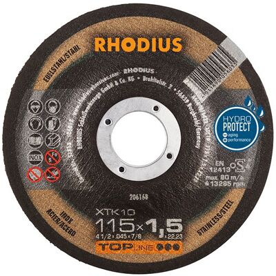 Disco de corte XTK10 115mm Angulado Rodio Rhodius Disco de corte XTK10 115mm Angulado Rodio Rhodius