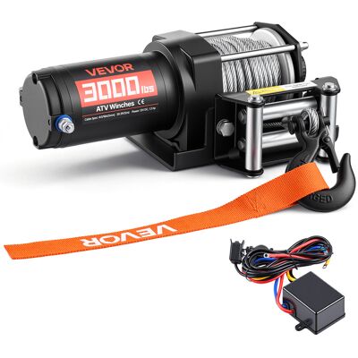 Vevor Cabrestante Electrico 12 V 1360 Kg Para Atv Con Cable De Acero Aluminio 5 Mm X 12 M, Motor 0,95 Kw, Control Remoto, Ip55, Con Placa De Montaje Y Guía De Rodillos Para Todoterreno Y Exteriores Vevor Cabrestante Electrico 12 V 1360 Kg Para Atv Con Cable De Acero Aluminio 5 Mm X 12 M, Motor 0,95 Kw, Control Remoto, Ip55, Con Placa De Montaje Y Guía De Rodillos Para Todoterreno Y Exteriores