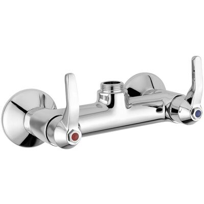 Idral - Mezclador Mural Con Tornillos De Disco Cerámicos Y Mando De Palanca. Salida De 3/4 Idral - Mezclador Mural Con Tornillos De Disco Cerámicos Y Mando De Palanca. Salida De 3/4
