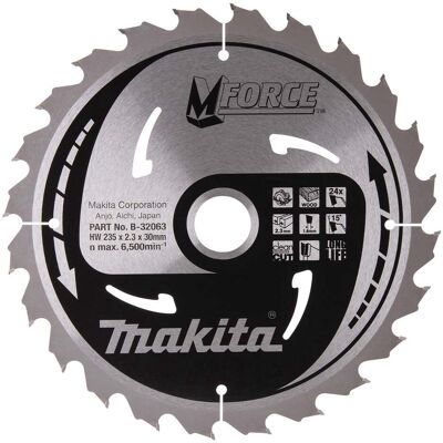 Makita M-force Hoja De Sierra 235x30x24z - B-32063 Makita M-force Hoja De Sierra 235x30x24z - B-32063