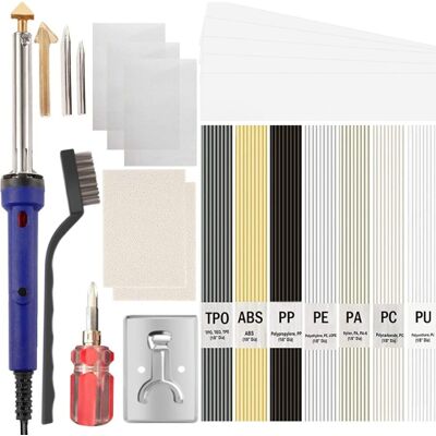 OEM Kit De Soldadura De Plástico De 100 W, Kit De Reparación De Plástico Con 7 Tipos Y 56 Varillas De Soldadura, Soldadora De Plástico 2 En 1 Con 2 Puntas De Soldadura Y 2 Puntas De Soldador, Soldadura De OEM Kit De Soldadura De Plástico De 100 W, Kit De Reparación De Plástico Con 7 Tipos Y 56 Varillas De Soldadura, Soldadora De Plástico 2 En 1 Con 2 Puntas De Soldadura Y 2 Puntas De Soldador, Soldadura De