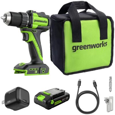 Taladro/atornillador Sin Escobillas Greenworks De 24 V - 45 Nm - Batería De 2,0 Ah Y Cargador - Dd345a1 Taladro/atornillador Sin Escobillas Greenworks De 24 V - 45 Nm - Batería De 2,0 Ah Y Cargador - Dd345a1