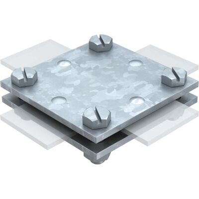 Conector Cruzado de Acero OBO Bettermann para Conductores Planos - 256A-DIN30FT Conector Cruzado de Acero OBO Bettermann para Conductores Planos - 256A-DIN30FT