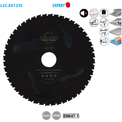 Finish - Circunferencia De La Pala. Cera-metal D. 210 X Al 30 Mm. X 48 Dientes Para Metales - Leman - 123.210.3048 Finish - Circunferencia De La Pala. Cera-metal D. 210 X Al 30 Mm. X 48 Dientes Para Metales - Leman - 123.210.3048