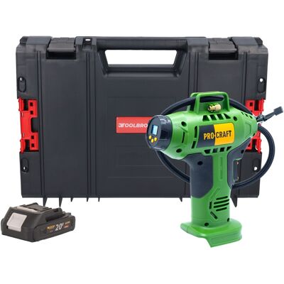 Compresor A Batería Procraft Lk20 20 V 11 Bar + 1 Batería 2,0 Ah + Maletín De Herramientas Rhino - Sin Cargador Compresor A Batería Procraft Lk20 20 V 11 Bar + 1 Batería 2,0 Ah + Maletín De Herramientas Rhino - Sin Cargador