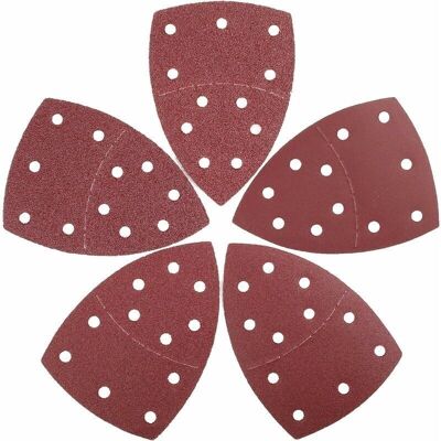ENLENK Juego De Hojas Abrasivas Triangulares Para Lijado, 25 Piezas. 105 X 152 Mm, 11 Agujeros, Cada Grano 5 X 40/60/80/120/240 Para Lijadora Múltiple ENLENK Juego De Hojas Abrasivas Triangulares Para Lijado, 25 Piezas. 105 X 152 Mm, 11 Agujeros, Cada Grano 5 X 40/60/80/120/240 Para Lijadora Múltiple