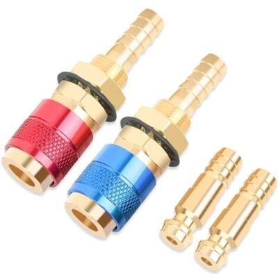 FOCTRO Acoplamiento Rápido Para Soldadura, Oxígeno Acetileno, 2 Piezas, Adaptador De Gas Para Equipos De Soldadura De 8 Mm, Conectores De Gas Rápidos, Piezas De Conexión De Gas Rápidas Para Soldadores Tig. FOCTRO Acoplamiento Rápido Para Soldadura, Oxígeno Acetileno, 2 Piezas, Adaptador De Gas Para Equipos De Soldadura De 8 Mm, Conectores De Gas Rápidos, Piezas De Conexión De Gas Rápidas Para Soldadores Tig.