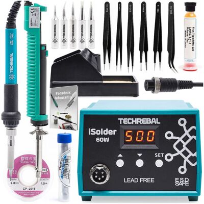 OEM Estación De Soldadura Techrebal 936 (unidad De Succión Eléctrica + Fundente + Puntas + Soldadura, Juego De Pinzas, Tercera Mano, Malla, Cables) OEM Estación De Soldadura Techrebal 936 (unidad De Succión Eléctrica + Fundente + Puntas + Soldadura, Juego De Pinzas, Tercera Mano, Malla, Cables)