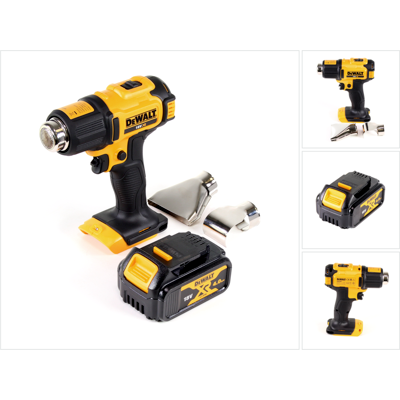 Pistola De Aire Caliente Sin Cable Dewalt Dce 530 N 18v 530°c + 1x Batería Recargable 4.0ah + Boquilla De Superficie Y Reflector - Sin Cargador Pistola De Aire Caliente Sin Cable Dewalt Dce 530 N 18v 530°c + 1x Batería Recargable 4.0ah + Boquilla De Superficie Y Reflector - Sin Cargador