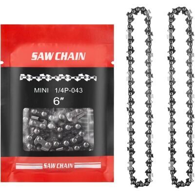 OEM Juego De 2 Cadenas De Repuesto Para Motosierras Eléctricas De 6 Pulgadas – Longitud 23 Cm – 36 Eslabones – Paso De 1/4" – Longitud De Corte Efectiva 15 Cm – Crezuo OEM Juego De 2 Cadenas De Repuesto Para Motosierras Eléctricas De 6 Pulgadas – Longitud 23 Cm – 36 Eslabones – Paso De 1/4" – Longitud De Corte Efectiva 15 Cm – Crezuo