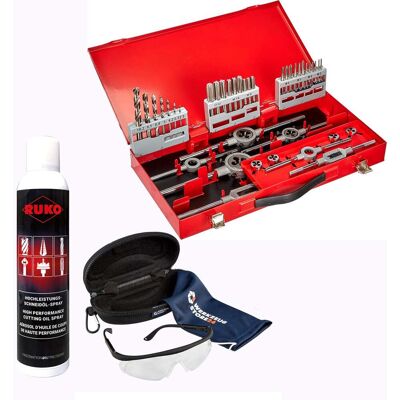 Ruko Juego De Herramientas Para Roscar Hss 245030 Incl. Spray Y Gafas De Protección - Wzs245030 Ruko Juego De Herramientas Para Roscar Hss 245030 Incl. Spray Y Gafas De Protección - Wzs245030